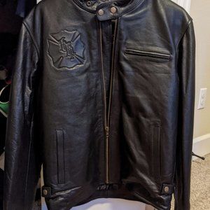 Genuine leather women's jacket